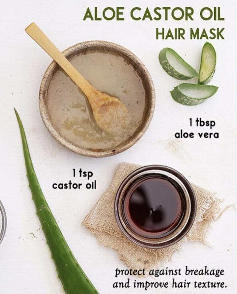 Castor oil hair mask